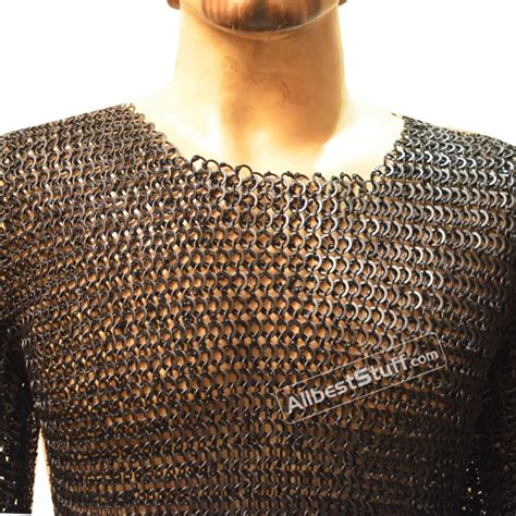 Steel Chain Mail Shirt Round Rivet Flat Solid Chest 50 Ring Type 16