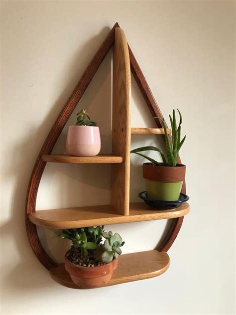 Balda 60 cm hanging wall shelf. Mid century wall shelf mid century hanging plant stand mid ...