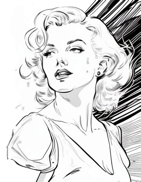 Marilyn Monroe Coloring Pages Creativitycolor Com