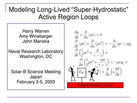 Ppt Modeling Long Lived Super Hydrostatic Active Region Loops