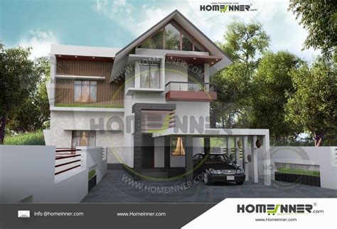 All the options without excessive space Stunning 2500 sq ft 4 Bedroom House Elevation Design India ...