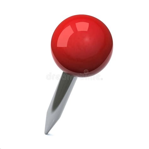 Red Push Pin 3d Stock Illustration Illustration Of Office 21388990