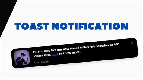 How To Design A Toast Notification Popup Using Html Css And Javascript