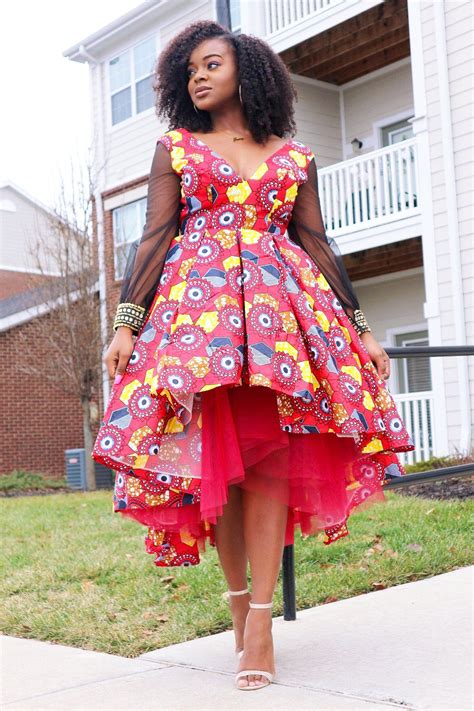 100 African Wax Print Dress Hi Low And Maxi Dress Styles Matching Ankara Head Wrap Lined