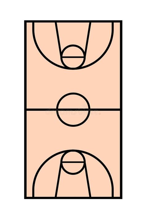 Basketball Court Illustration Stock Vector Illustration Of Brown