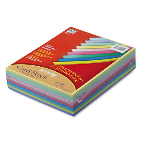 Card stock, also called cover stock and pasteboard, is paper that is thicker and more durable than normal writing and printing paper, but thinner and more flexible than other forms of paperboard. Pacon PAC101195 Array Card Stock, 65 lb., Letter, Assorted ...