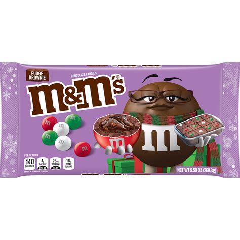Mandms Christmas Fudge Brownie Chocolate Candy