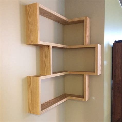 Solid Pine Wood Floating Corner Shelves Craft Hand Made Etsy Floating Corner Shelves