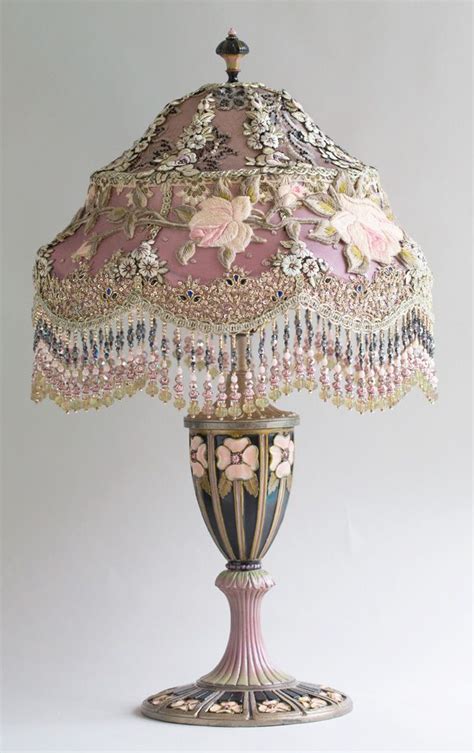 Nightshades Victorian Lampshade With Rose Embroidery Victorian Lamps