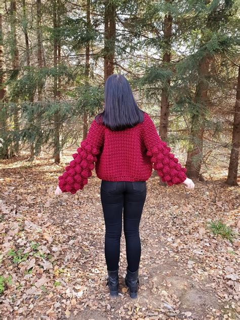 I made up the decrease pattern in the. The Bea Bobble Cardigan Crochet Pattern PDF Chunky Bobble ...