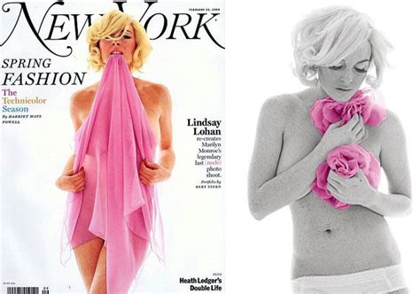 Lindsay Lohan Posing Naked As Marilyn Monroe POPSUGAR Celebrity