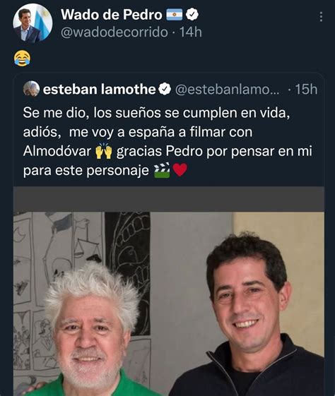 Esteban Lamothe quiso ser Wado De Pedro para estar junto a Almodóvar