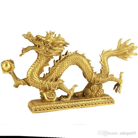 2019 Chinese Brass Dragon Figurine Statue Home Decoration From