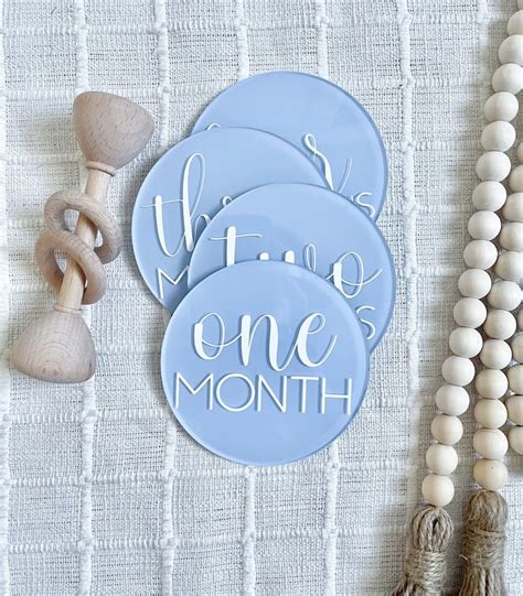 Baby Milestone Marker Acrylic Monthly Milestone Disc Pregnancy Etsy