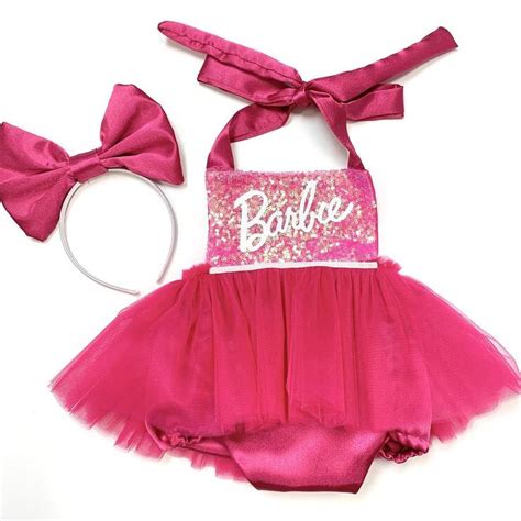 Pink Barbie Girls Tutu Romper For Girls Halloween Barbie Outfit En