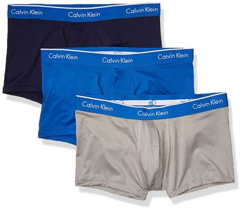 Calvin Klein Microfiber Stretch Multipack Low Rise Trunks In Gray For Men Lyst