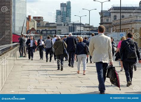 Crowd Of People Walking In London Uk Editorial Stock Photo Image Of
