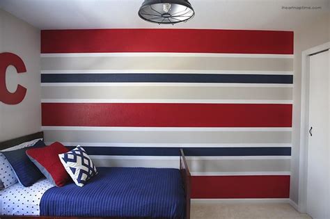 Boys and guys dream usually to have a unique bedroom with the. How to paint perfect striped walls | Striped walls ...
