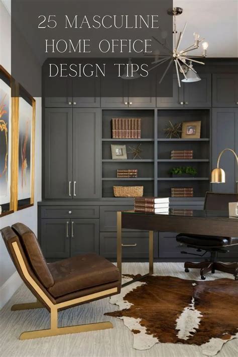 25 ULTIMATE MASCULINE HOME OFFICE IDEAS | Home office design, Home ...