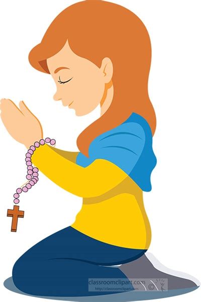 Christian Clipart Clipart Child On Knees With Rosary Praying