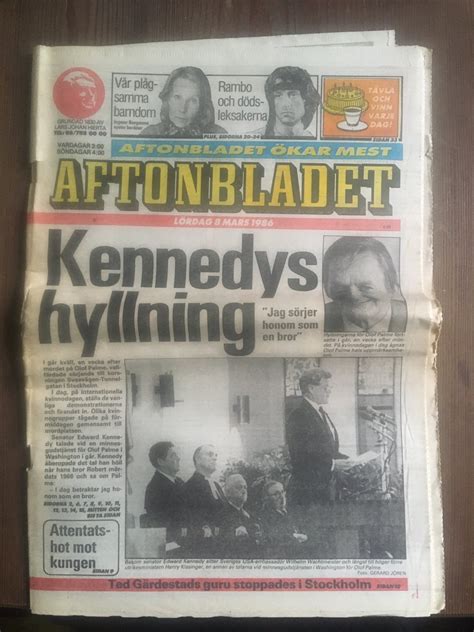 Aftonbladet Mars Olof Palme K P P Tradera