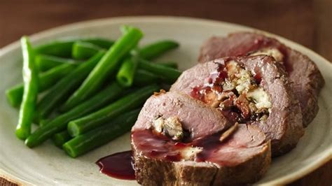 In a small bowl combine the. Gorgonzola- and Mushroom-Stuffed Beef Tenderloin with ...