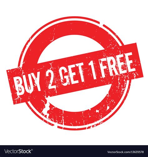 Buy 2 Get 1 Free Rubber Stamp Royalty Free Vector Image