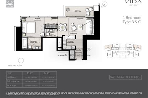 Stunning high floor apartment in elite residences. Floor Plans - Vida Residences Dubai Marina Dubai Marina by ...