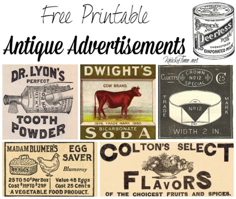 Antique Graphics Wednesday 1800s Advertisements Knick Of Time