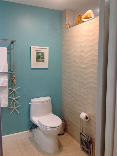 Coastal Bathroom Wave Beach Sand Tile Drift Wood Floor Complete With