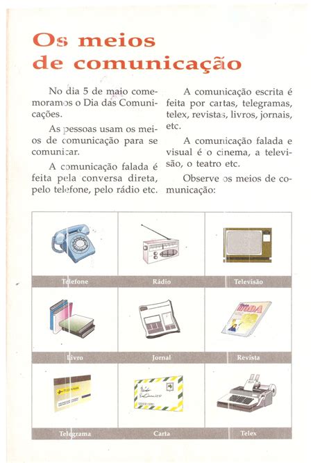 Meios De Comunicação Comunicação Atividades De História 292