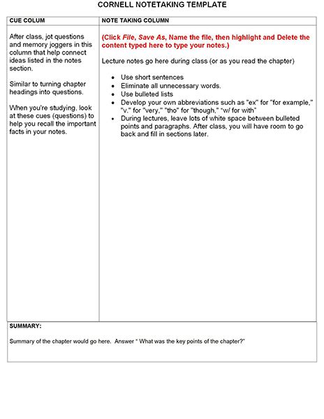 Note Taking Template