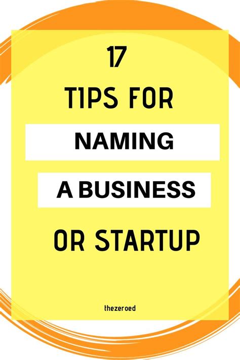 17 Tips For Naming A Business Or Startup Naming Your Business Start