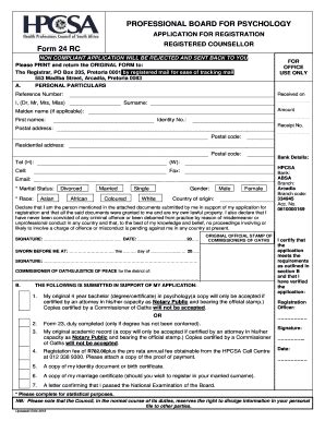 Read the instructions before completing the form. Hpcsa Form 24 - Fill Online, Printable, Fillable, Blank ...