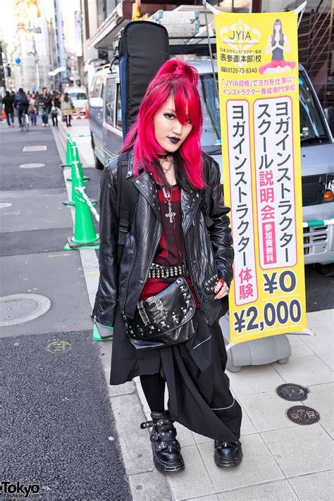 Pink-Haired Harajuku Girl w/ Leather Jacket & New Rock Boots