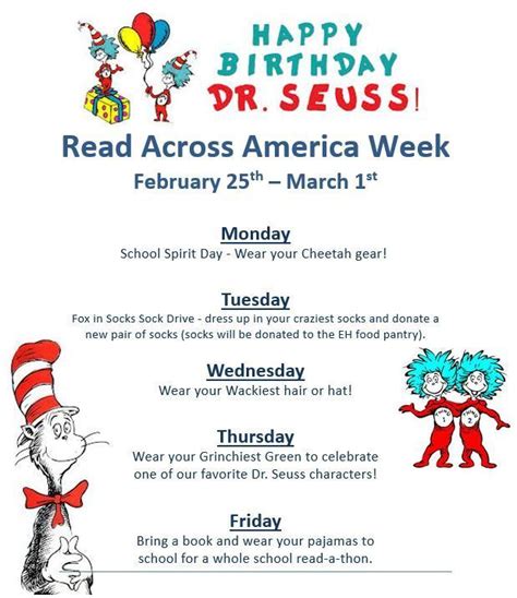 Read Across America Week Memorial School