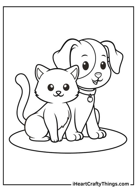 Kittens And Puppies Coloring Pages