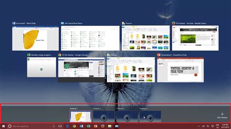 User Interface How To Move Open Desktops Row To The Bottom In Windows