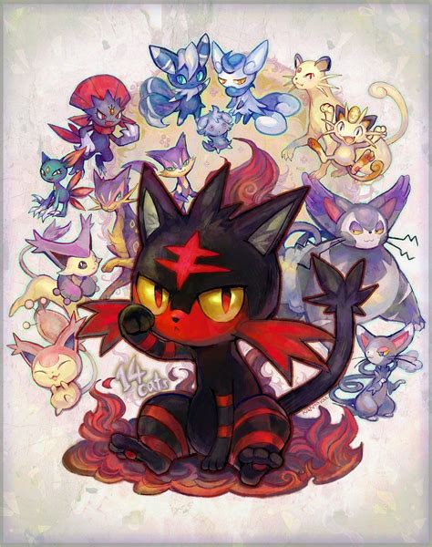 Pokémon Art On Twitter Cat Pokemon Pokemon Art Pokemon