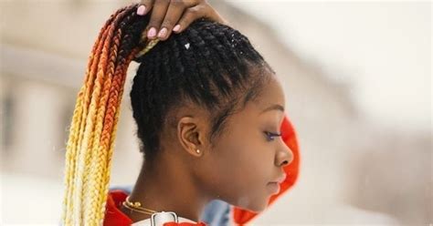It is more like the reverse french braid. Keep Your Natural Hair Growing While In Box Braids