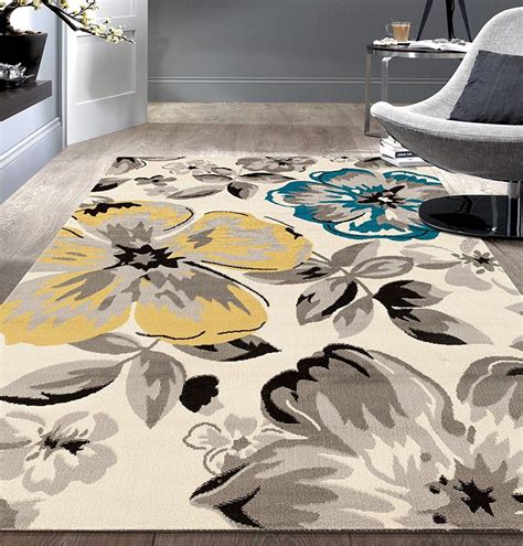 rugshop modern floral area rug 5 x 7 cream area rugs floral area rugs world rug gallery