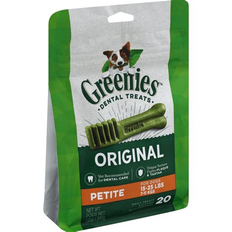 Maybe you would like to learn more about one of these? Greenies Dental Treats, for Dogs, Original, Petite (15-25 lbs) | Shop | Price Cutter