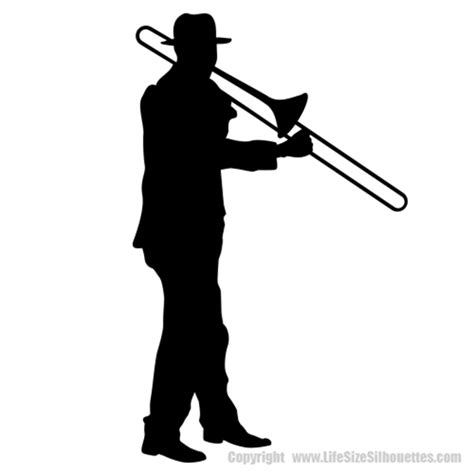 Trombone Player Silhouettes Wall Decor Band Vinyl Decals