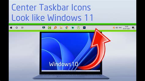 Center Taskbar Icons Look Like Windows 11 Center Windows 10 Taskbar