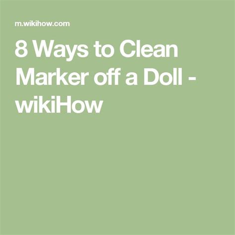 3 Ways To Clean Marker Off A Doll Wikihow Remove Rust From Metal How To Remove Rust Mold