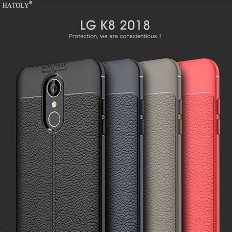 Hatoly For Capa Lg K8 2018 Case Soft Litchi Tpu Rugged Back Case For Lg