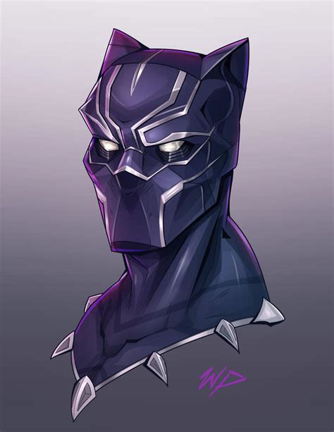 Black Panther Headshot By Puekkers On Deviantart