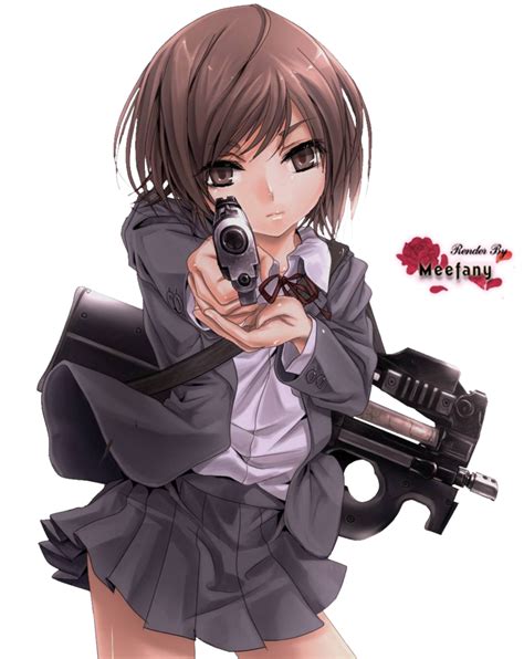 Holding A Gun Anime
