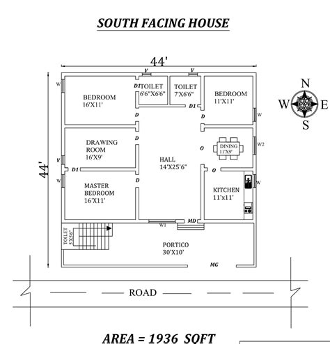 X Single Bhk Beautiful South Facing House Plan As Per Vrogue Co