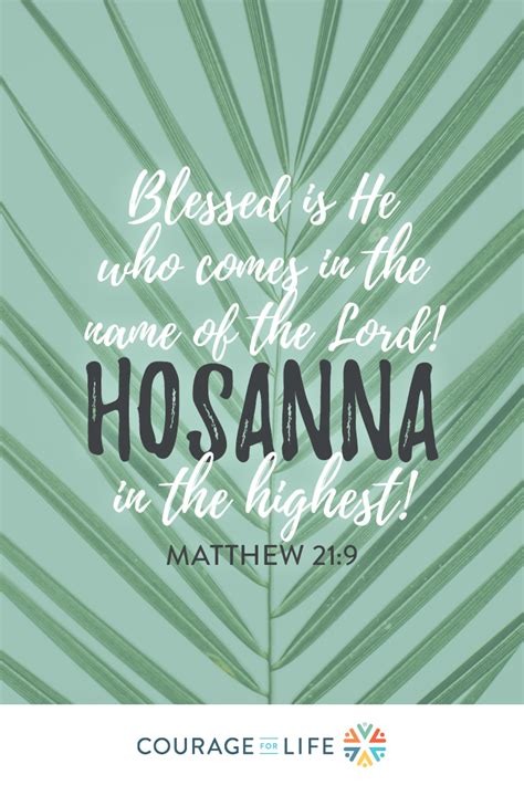 Hosanna In The Highest Happy Palm Sunday Palm Sunday Quotes Happy